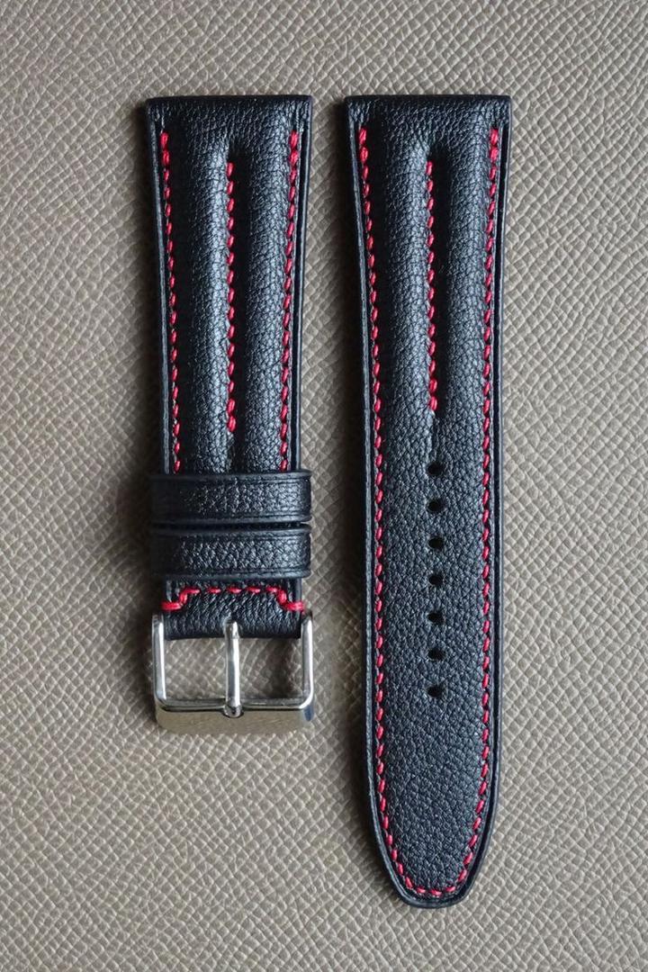 Textured Black Leather Strap
